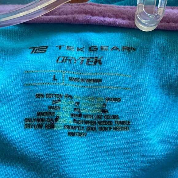 Light blue zippered hooded sweatshirt L - Picture 3 of 3